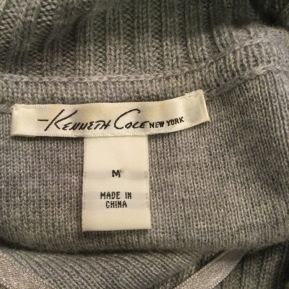 Kenneth Cole Gray Cowl Neck Tunic Sweater Size Medium - Picture 5 of 9